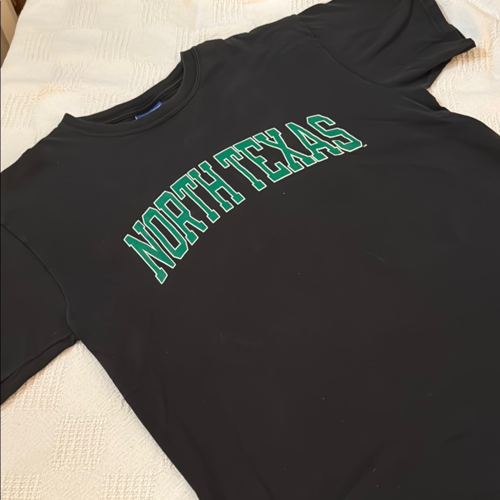 Black North Texas State University Athletic T-Shirt